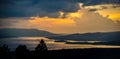 Sunset of Lake Arenal Royalty Free Stock Photo