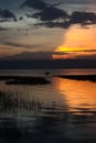 Sunset in Lake Awassa, Ethiopia. Royalty Free Stock Photo