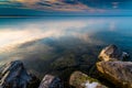 Sunset lake Balaton Royalty Free Stock Photo