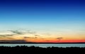 Sunset at Lake Balaton Royalty Free Stock Photo