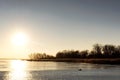 Sunset at Lake Balaton, Hungary Royalty Free Stock Photo