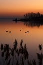 Sunset at Lake Balaton, Hungary Royalty Free Stock Photo