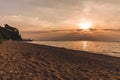 Sunset on lake tanganyika tanzania Royalty Free Stock Photo