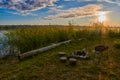 Sunset Lake Camping Fireplace