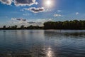 Sunset on the lake in Carter lake Iowa