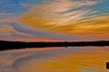 Sunset at Lake Crabtree Royalty Free Stock Photo