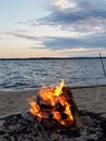 Sunset on the lake fire pit Pure Michigan