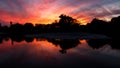 Sunset, Lake at The Hammocks in Kendall, Florida