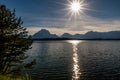 Sunset on Lake Jackson Wyoming Royalty Free Stock Photo