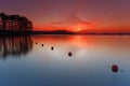 Sunset on Lake Lanier Royalty Free Stock Photo