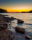 Sunset at Lake Lanier Royalty Free Stock Photo