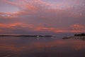 Sunset on lake macquarie