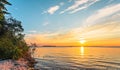 Sunset on Lake Michigan at Peninsula State Park Royalty Free Stock Photo