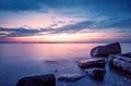 Sunset on Lake Michigan at Peninsula State Park Royalty Free Stock Photo