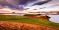 Sunset at Lake Myvatn Royalty Free Stock Photo