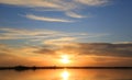 Sunset on lake Royalty Free Stock Photo