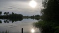 Sunset on a lake Royalty Free Stock Photo