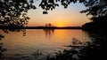 Sunset on Lake Norman of Catawba Royalty Free Stock Photo