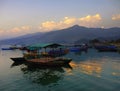 Sunset Lake Pokhara Himalayas Nepal