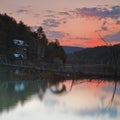 Sunset on Lake Rabun Royalty Free Stock Photo