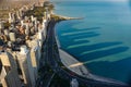 Sunset at Lake Shore Drive in Chicago, Illinois. Royalty Free Stock Photo