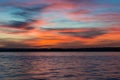 Sunset lake Royalty Free Stock Photo