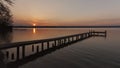 Sunset at lake Starnberg Royalty Free Stock Photo