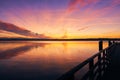 Sunset at Lake Starnberg Royalty Free Stock Photo