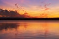 Sunset at Lake Starnberg Royalty Free Stock Photo