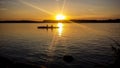 Sunset at lake Starnberger See Royalty Free Stock Photo