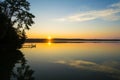 Sunset by Lake Royalty Free Stock Photo