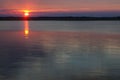 Sunset Lake at sunset in Wildwood Crest New Jersey Royalty Free Stock Photo