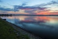 Sunset Lake at sunset in Wildwood Crest New Jersey Royalty Free Stock Photo