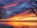 Sunset on Lake Texoma Royalty Free Stock Photo