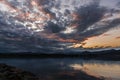 Sunset, lake of Varese Royalty Free Stock Photo