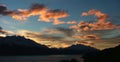 Sunset at Lake Wakatipu, New Zealand Royalty Free Stock Photo