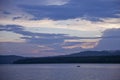 Sunset on the lake Zyuratkul. Ural. Russia