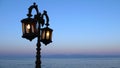 Sunset. Lamppost. Egypt Royalty Free Stock Photo