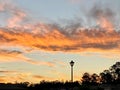 Sunset lamppost Southwest Florida Royalty Free Stock Photo