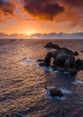 Tranquil Sunset, Lands End, Cornwall Royalty Free Stock Photo