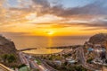 Sunset landscape at Amadores beach