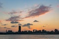 Sunset landscape around the Dadaocheng Wharf area