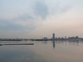 Sunset landscape around the Dadaocheng Wharf area