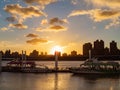 Sunset landscape around the Dadaocheng Wharf area