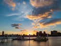 Sunset landscape around the Dadaocheng Wharf area