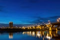 Sunset landscape around the Dadaocheng Wharf area