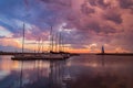 Sunset landscape around Lake Hefner