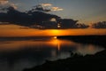 Beautiful dramatic sunset at cape Kaliakra, Black Sea, Bulgaria Royalty Free Stock Photo