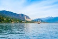 Sunset landscape of Lake Maggiore, Italy Royalty Free Stock Photo