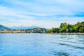 Sunset landscape of Lake Maggiore, Italy Royalty Free Stock Photo